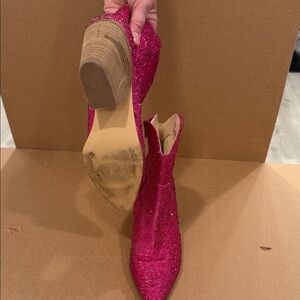 Altar'd State Sparkling Pink Heeled Boots